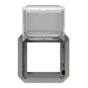   Adaptor Legrand Plexo 55 Program Mosaic cu capac snap-on de culoare fumurie, gri - 069580L