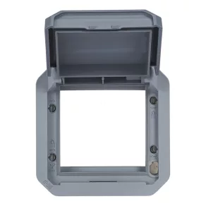   Adaptor Legrand Plexo 55 Program Mosaic cu capac cu fixare prin clip (netransparent), gri - 069584L