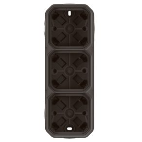   Cutie de montare pe suprafață Legrand Plexo 55 cu 3 prize, membrană, antracit - 069603L