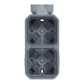   Legrand Plexo 55 cutie verticală montată pe suprafață cu 2 intrări, membrană, gri - 069668L