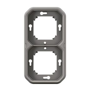 Cadru Legrand Plexo 55 cu 2 prize, gri - 069683L