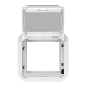   Adaptor Legrand Plexo 55 Program Mosaic cu capac snap-on de culoare fumurie, alb - 069695L