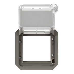   Adaptor Legrand Plexo 55 Program Mosaic cu capac snap-on de culoare fumurie, blocabil, antracit - 069845L