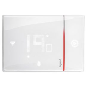   Termostat inteligent Legrand Smarther2, încastrat, alb, terminal cu șurub (230 V~ L+N), conexiune Wi-Fi directă/Netatmo - 49038