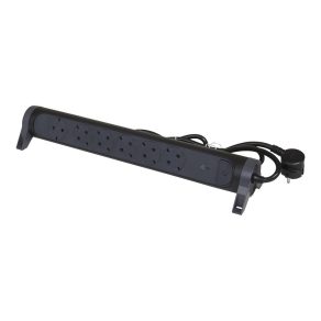   Priză multiplă Legrand Premium 6x2P+F, cu protecție la supratensiune, cablu de 1,5 m, negru - 694513