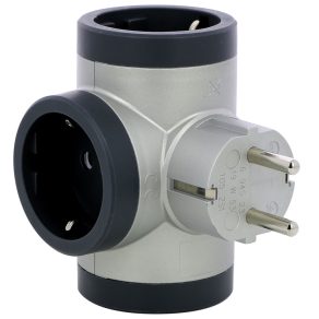   Priza de distribuție Legrand cu 3 căi 2P+F, 16 A, aluminiu - 694523