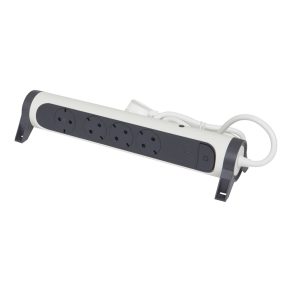   Priză multiplă Legrand Premium 4x2P+F, Safe Control, cablu de 1,5 m, alb - 694525