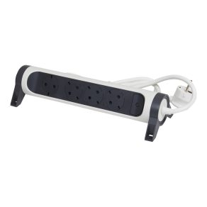   Priză multiplă Legrand Premium 4x2P+F rotativă, cu cablu de 1,5 m, albă - 694529