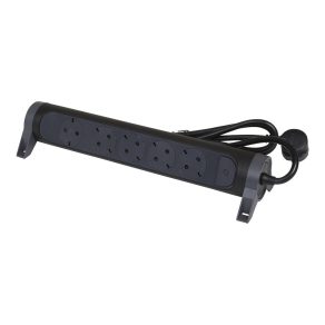   Priză multiplă Legrand Premium 5x2P+F rotativă, cu cablu de 1,5 m, negru - 694532