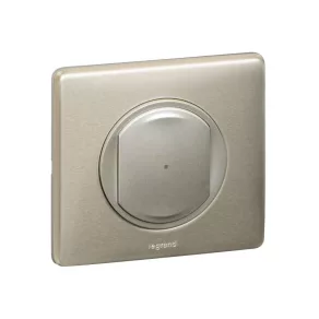   Comutator/dimmer inteligent Legrand Céliane Netatmo din titan (actuator), cu conexiune neutră (N), cadru cu 1 grup - 67798
