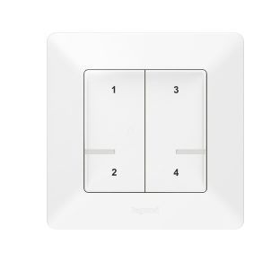   Legrand Valena Life-Netatmo comutator inteligent wireless cu 4 scenarii (ETV), montat la suprafață, cu 1 cadru, alb - 752168