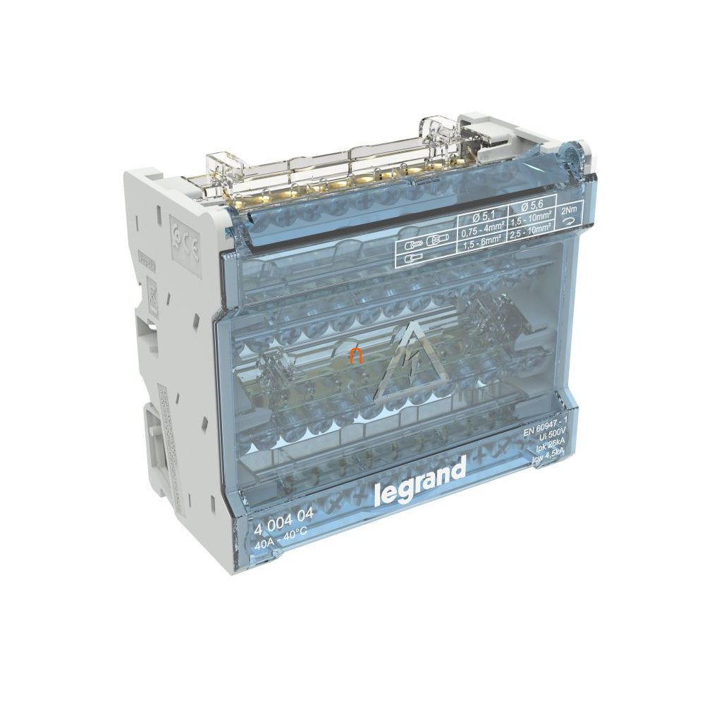 Legrand 400404 Lexic bloc de distribuție modular 4P 40A 6M