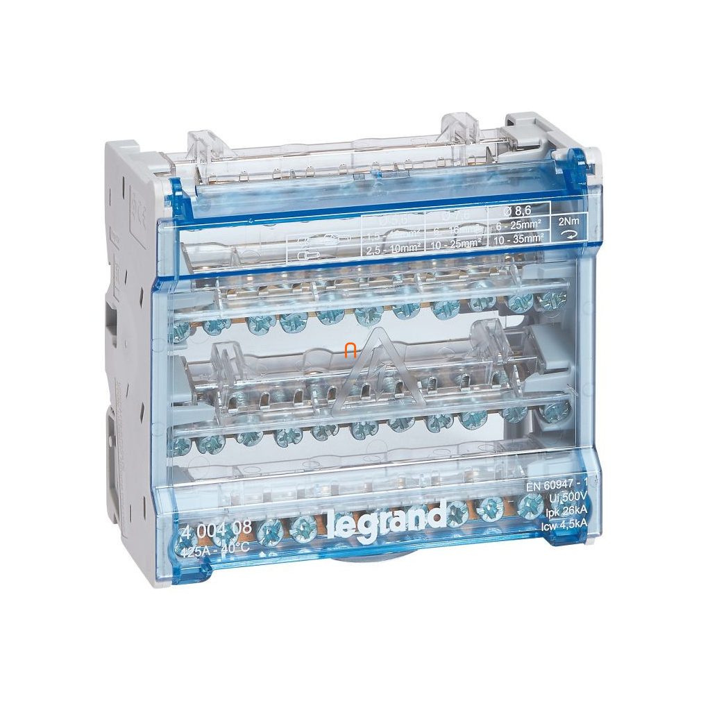 Legrand 400408 Lexic bloc de distribuție modular 4P 125A 6M
