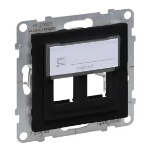   Legrand Suno fekete kettős keystone adapter, keret nélkül 721445