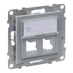 Priză dublă Legrand Suno Systimax, aluminiu - 721346