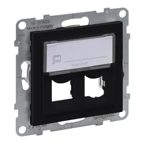 Priză dublă Legrand Suno Systimax, negru - 721446