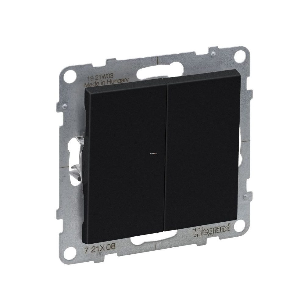Legrand Suno negru 106+6 comutator dublu, fără cadru 10AX 721408