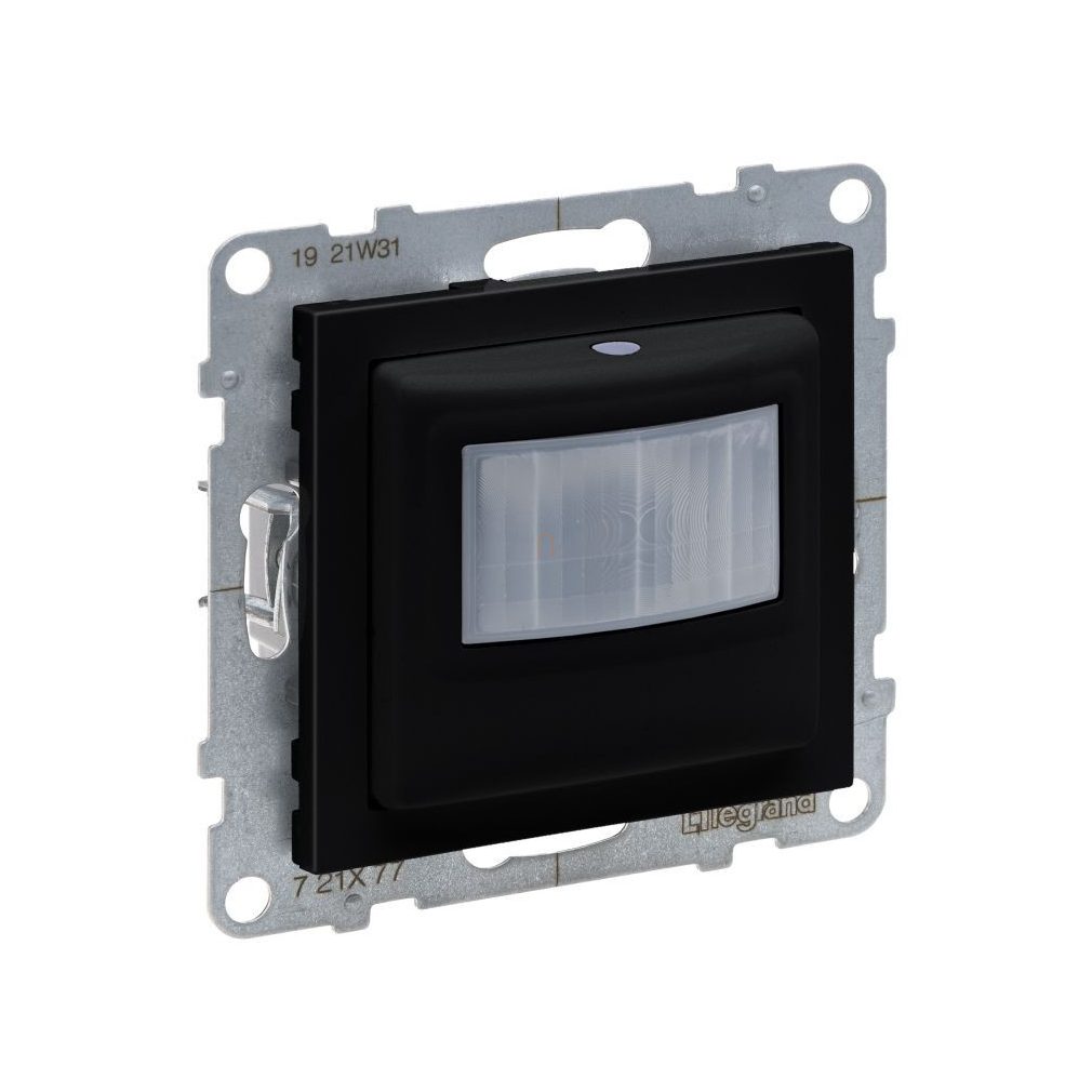 Legrand Suno fekete mozgásérzékelős kapcsoló 400 W (izzó, halogén, LED) 120fokos, 3 vezetékes, keret nélkül 721477