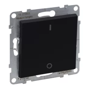 Întrerupător bipolar Legrand Suno 10AX, negru - 721402