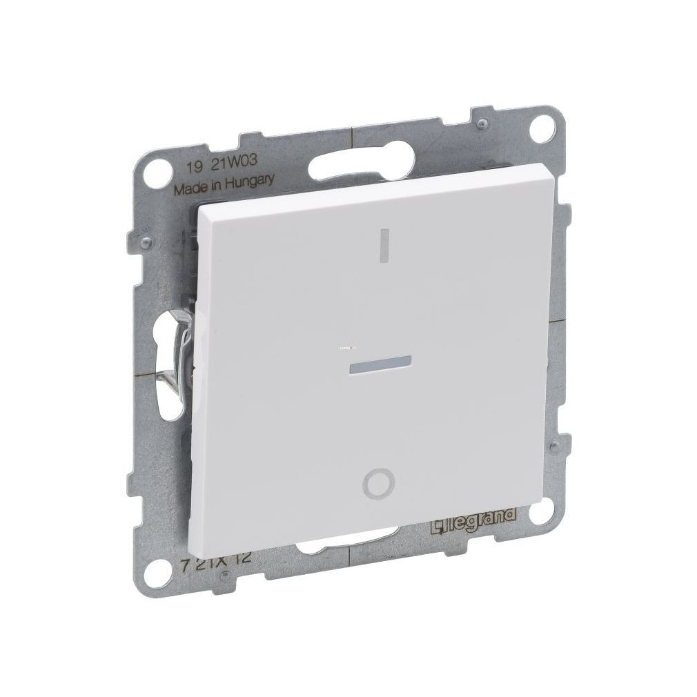 Legrand Suno alb 102 EF comutator bipolar cu indicator luminos, fără cadru 10AX 721112