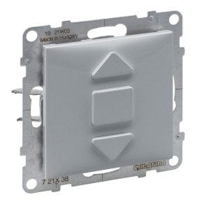   Comutator pentru rulouri Legrand Suno (3 poziții) 6A, pentru motoare cu comandă electronică, aluminiu - 721338