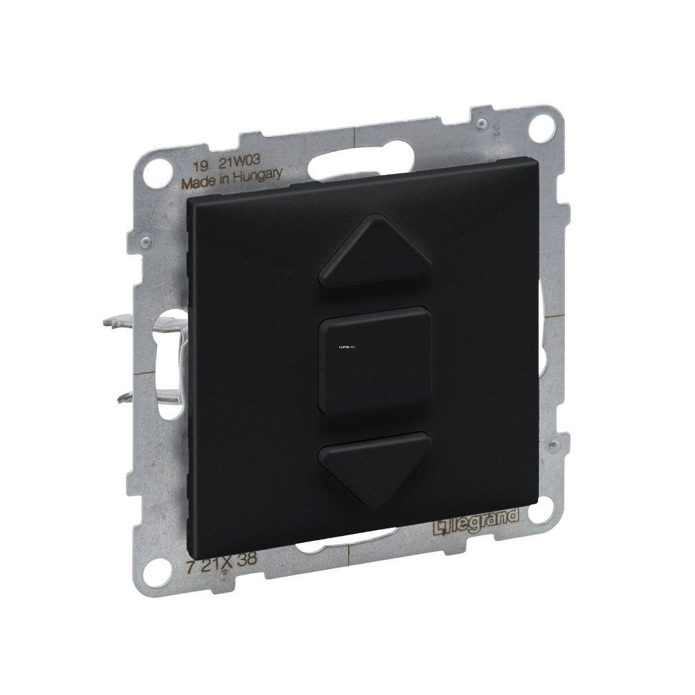 Legrand Suno negru obturator push-button (2 poziții) 6A, fără cadru 721438