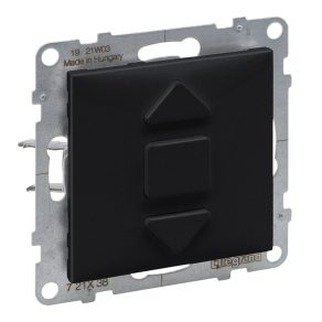   Comutator pentru rulouri Legrand Suno (3 poziții) 6A, pentru motoare cu comandă electronică, negru - 721438