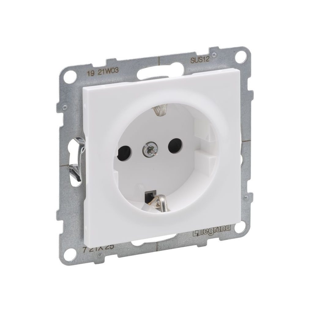 Legrand Suno priză albă 2P+F (cu șuruburi), fără cadru 721125
