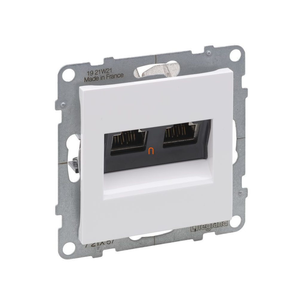 Legrand Suno alb 2xRJ45 STP Cat.6 priză, fără cadru 721157