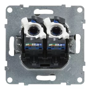 Priză Legrand Suno 2xRJ45 Cat.6 UTP, aluminiu - 721353