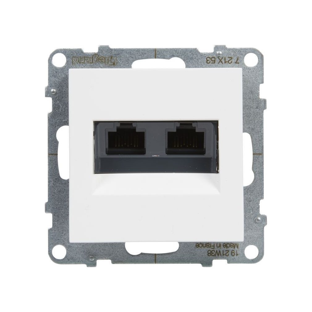 Legrand Suno alb 2xRJ45 UTP Cat.6 soclu, fără cadru 721153