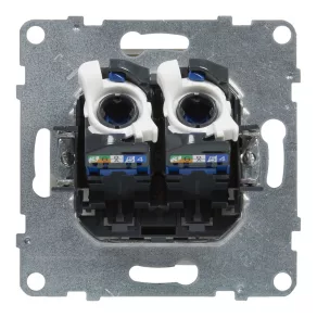 Priză Legrand Suno 2xRJ45 Cat.6 UTP, albă - 721153