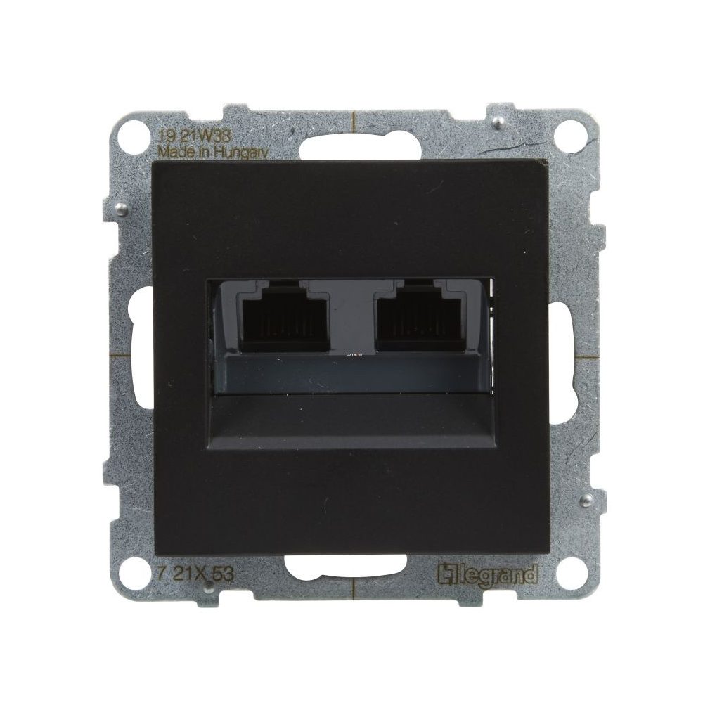 Legrand Suno negru 2xRJ45 UTP Cat.6 soclu, fără cadru 721453