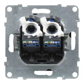 Priză Legrand Suno 2xRJ45 Cat.6 UTP, negru - 721453