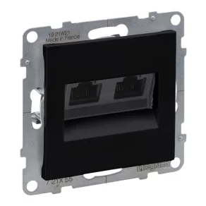 Priză Legrand Suno 2xRJ45 Cat.6A UTP, negru - 721455