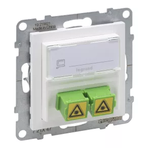 Priză optică Legrand Suno SC/APC, albă - 721147
