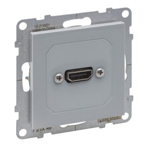   Priză HDMI 1.4 pre-cablată Legrand Suno cu cablu de 15 cm, aluminiu - 721349