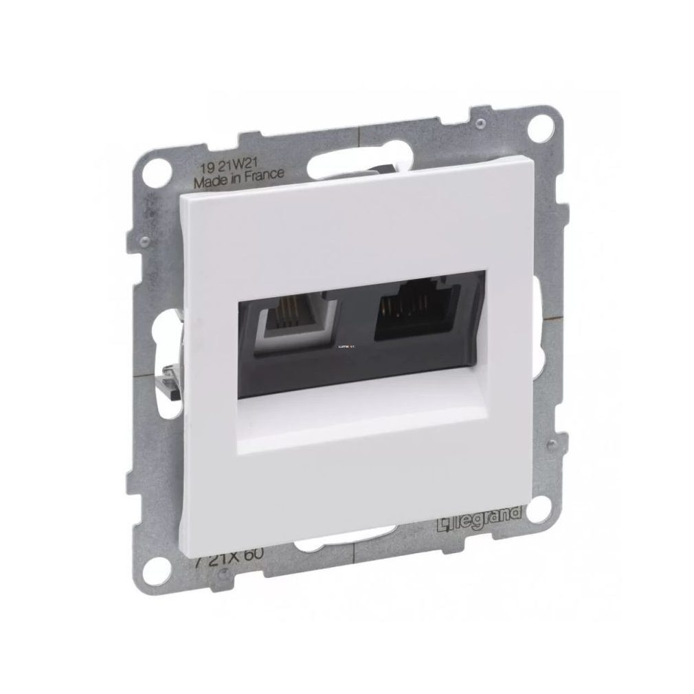 Legrand Suno alb RJ 11 telefon + RJ 45 Cat.6 UTP priză, fără cadru 721160