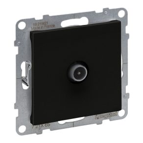 Priză TV Legrand Suno, cu trecere (14 dB), negru - 721465