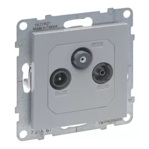   Priză Legrand Suno TV-R-SAT, în formă de stea, aluminiu - 721367