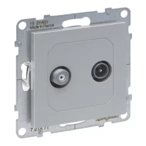   Priză Legrand Suno TV-SAT, în formă de stea, aluminiu - 721371