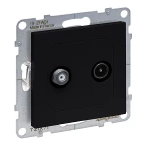   Priză Legrand Suno TV-SAT, în formă de stea, negru - 721471