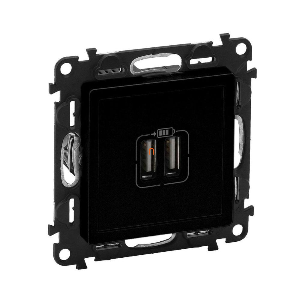 Legrand Valena Life 756312 priză dublă USB-A - 3 A - 15 W negru