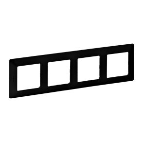 Cadru Legrand Valena Life cu 4 prize, negru - 754254