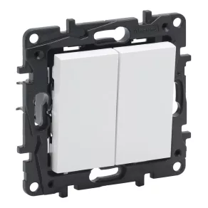 Legrand 863112 Niloé Step buton dublu, 6A, alb