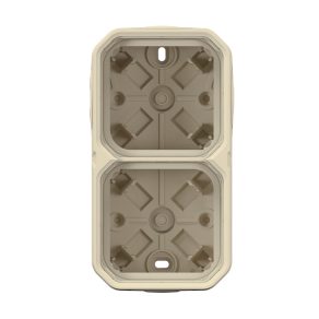   Cutie de montare pe suprafață Legrand Plexo 55 cu 2 prize, membrană, culoare ivoriu - 069867L