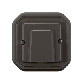   Priză de cablu încastrată Legrand Plexo 55 cu bloc terminal 20 A, asamblată, antracit - 069899L