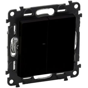   Legrand Valena Life 106+6 întrerupător dublu negru - 756308