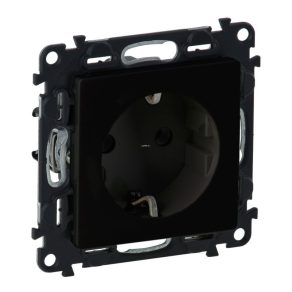 Priză Legrand Valena Life 2P+F, cu arc, negru - 756321