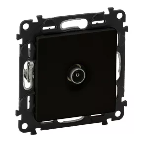   Mecanism priză TV Legrand Valena Life cu capac, în formă de stea, 1,5 dB, negru - 756351